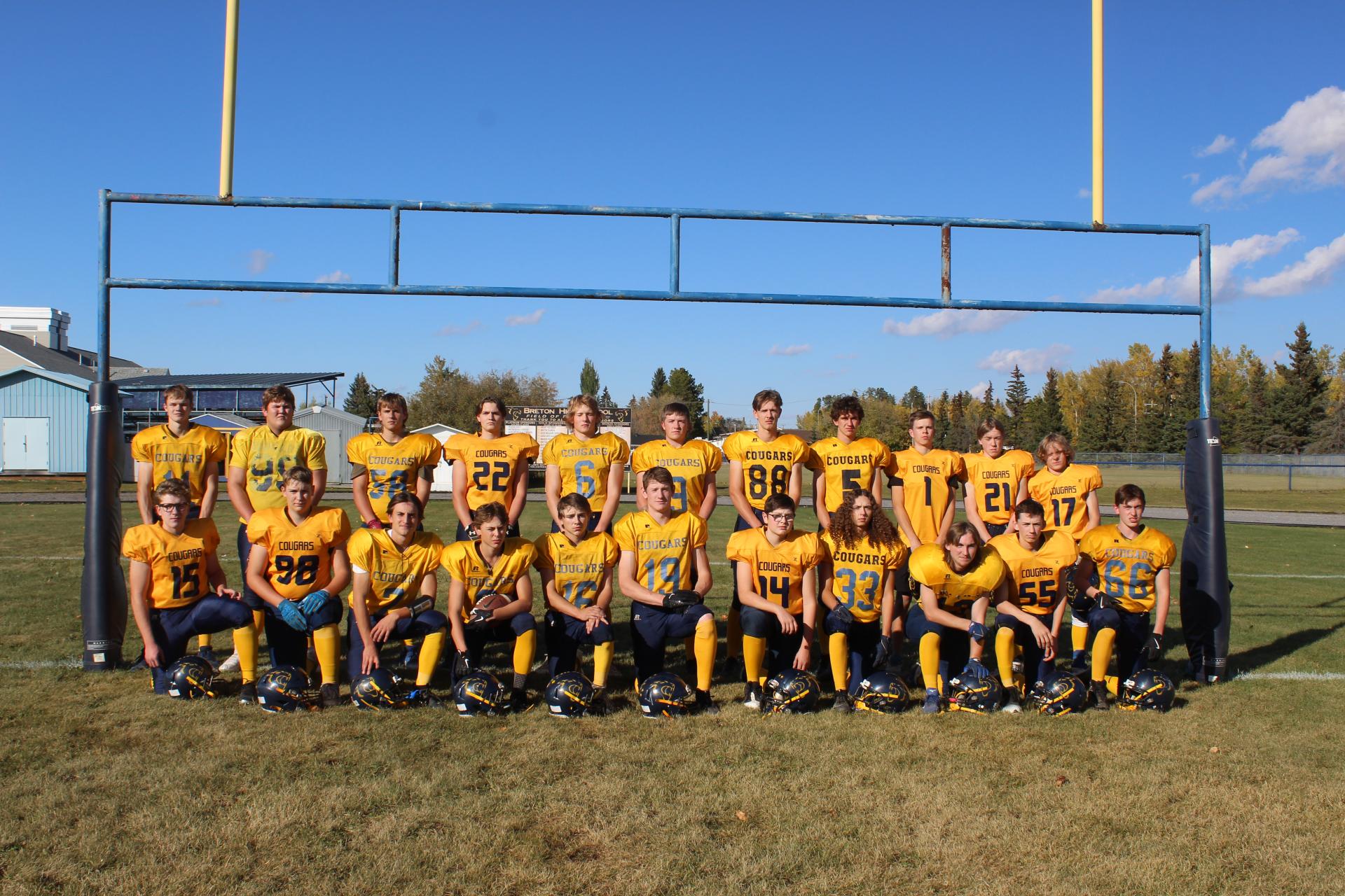 Breton High 6-a-side Team History: Breton is the smallest school in Alberta playing any level of football. We have been a team for 20 years, this is out 3rd trip to the Alberta Bowl failing to win the first two tries. This year we finished with a 3-1 record in the shortened season. With another win over Camrose in the semi finals. 56-18.