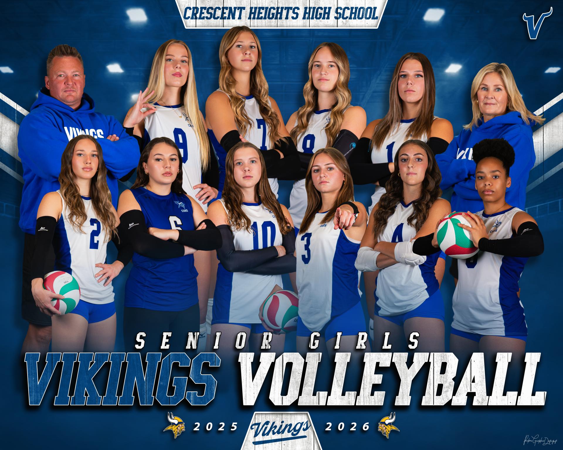 Crescent Heights (Medicine Hat) Team History: The Vikings arrived at provincials by defending their 2024 South Zone title by defeated the McCoy Colts in a thrilling 5 set match to repeat as South Zone Champions. We have had tremendous success this season, having won gold in all 6 tournaments we competed in! A key highlight would be winning the Medicine Hat High tournament as we were able to win against a number of ranked 4A and 5A schools.