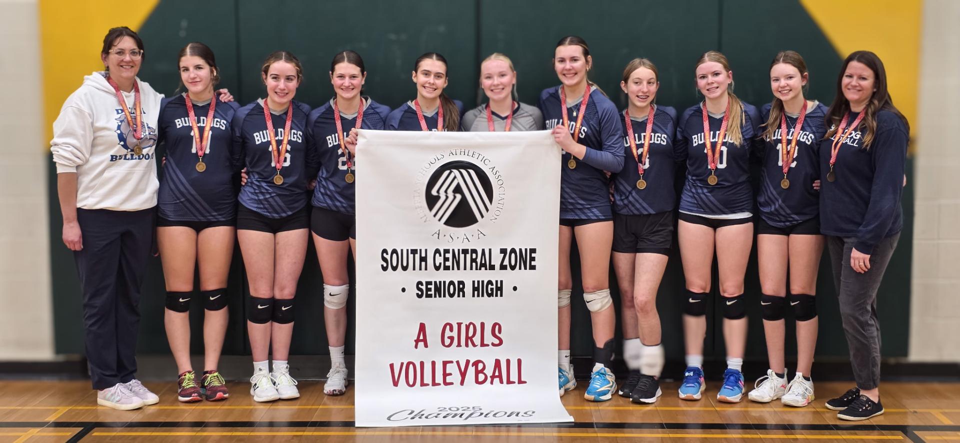 Delia School Team History: The Delia Bulldogs have had a successful two years, winning the South Central A-AA Zone JV championship last year. Continuing with the exact same team this year as a senior team, we won our home tournament, with 8 teams attending. We placed second in three other tournaments, and won our zone championship in a commanding fashion. Our final record going into provincials is 26-6-4.