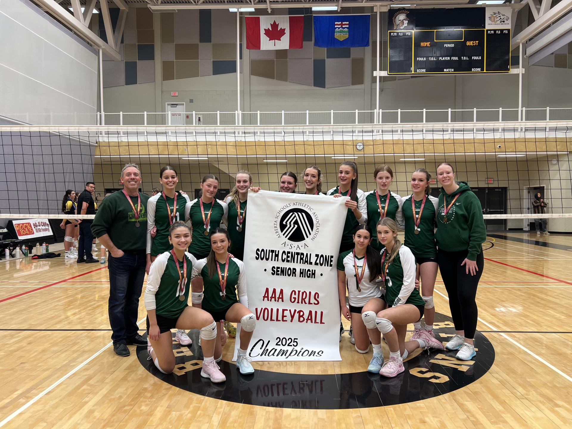 Springbank High Team History: The girls were able to win an exciting match in the South Central zone finals to win zones and advance to provincials.